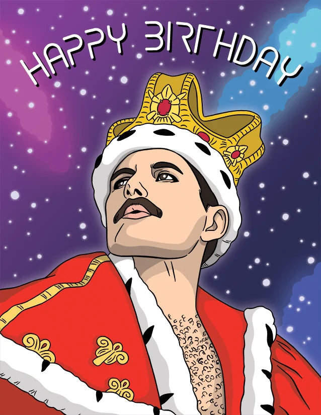 FREDDIE MERCURY HAPPY BIRTHDAY CARD