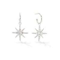 ETOILE STAR HOOP EARRINGS SILVER