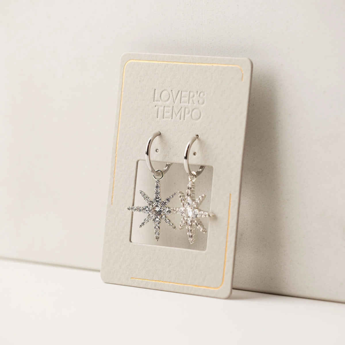 ETOILE STAR HOOP EARRINGS SILVER