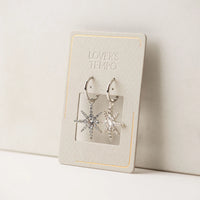 ETOILE STAR HOOP EARRINGS SILVER