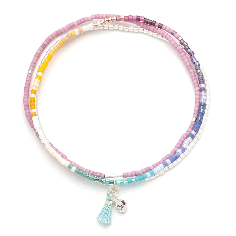 MIYUKI BRACELET TRIO - MUTLI COLOUR & SILVER