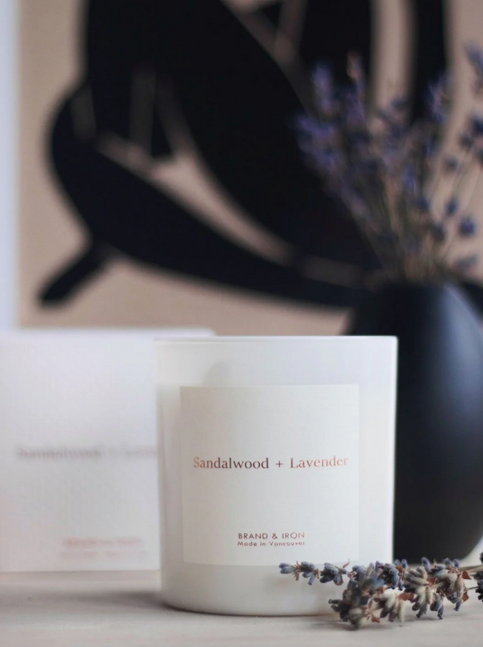 BRAND & IRON: SANDALWOOD + LAVENDER CANDLE