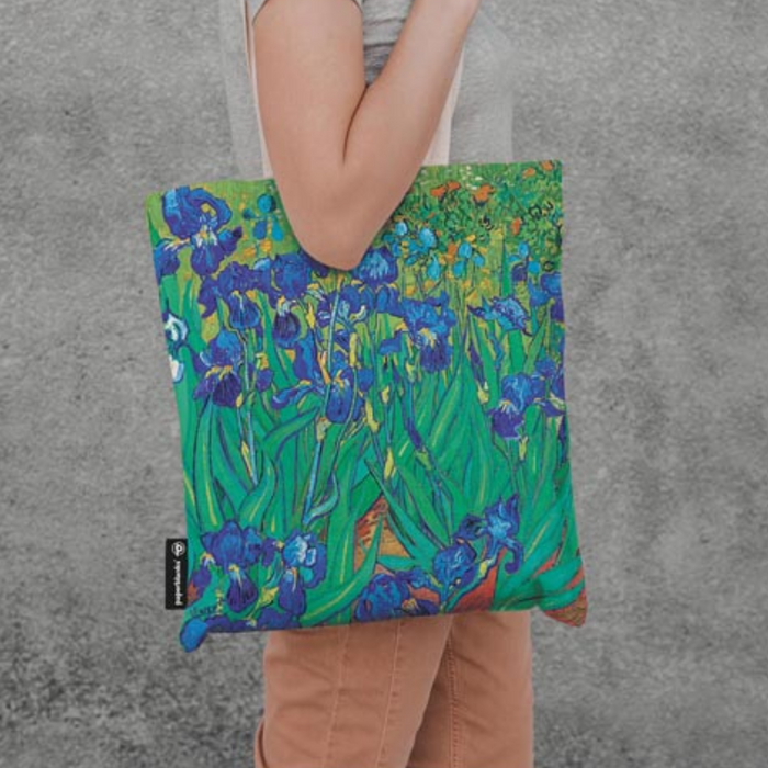 VAN GOGH'S IRISES CANVAS TOTE