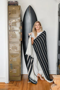 THE WINSLOW STRIPE FLEECE THROW